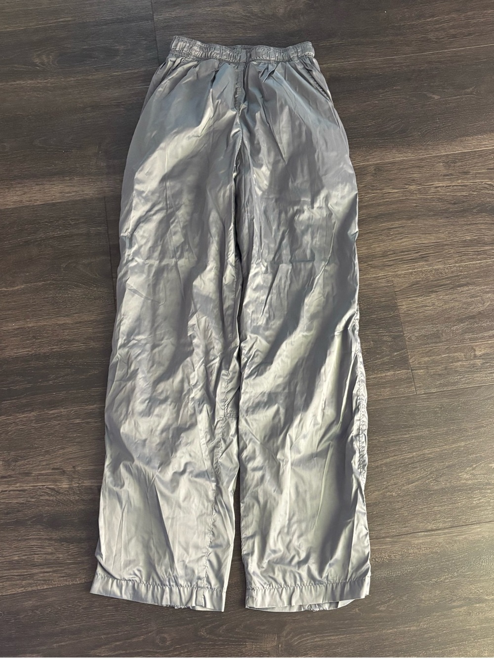 Vintage Y2K Nike Silver Grey Windbreaker Track Pants Size Small Baggy